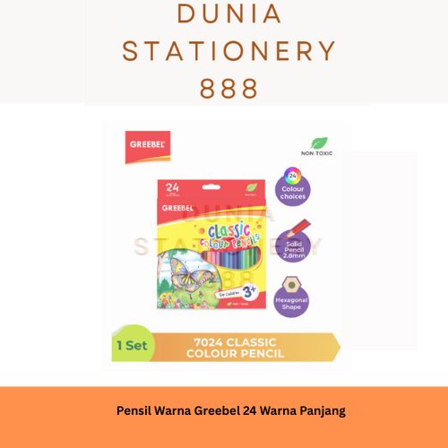 

Pensil Warna Greebel Panjang 24 Warna 7024 Pensil Warna Murah