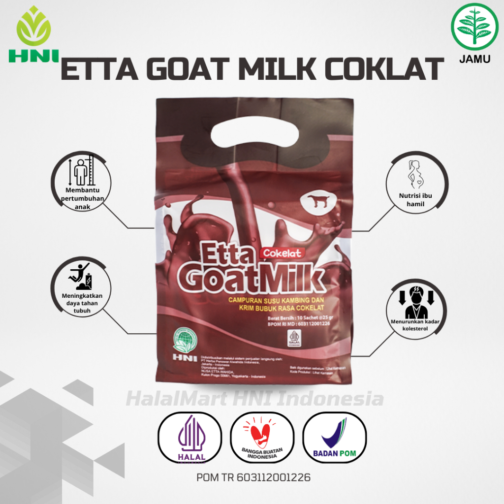 

ETTA GOAT MILK COKLAT Susu Kambing Menurunkan Kadar Kolesterol Menjaga Kesehatan Daya Tahan Tubuh