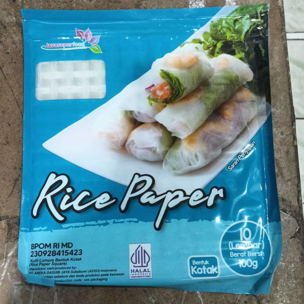 

Rice Paper bentuk kotak isi10