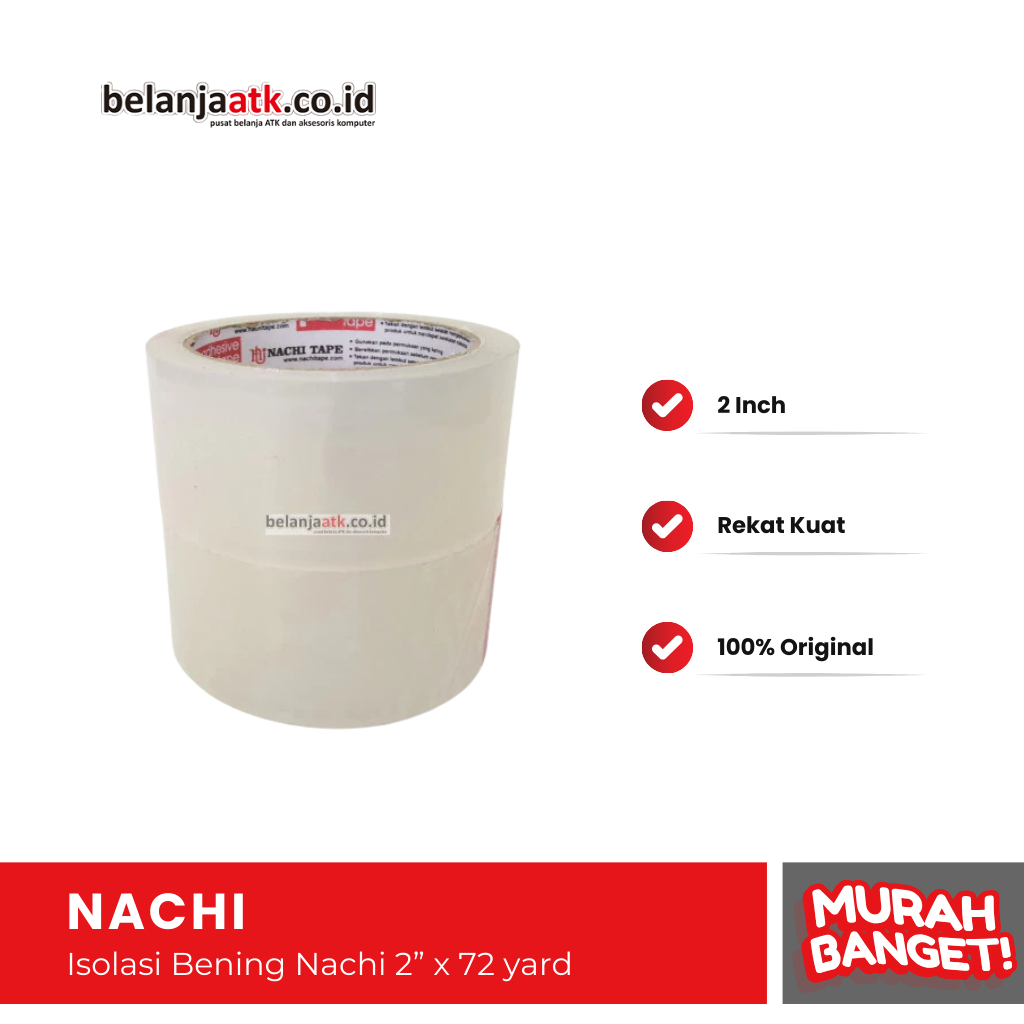 

Isolasi Bening Nachi 2” x 72 yard
