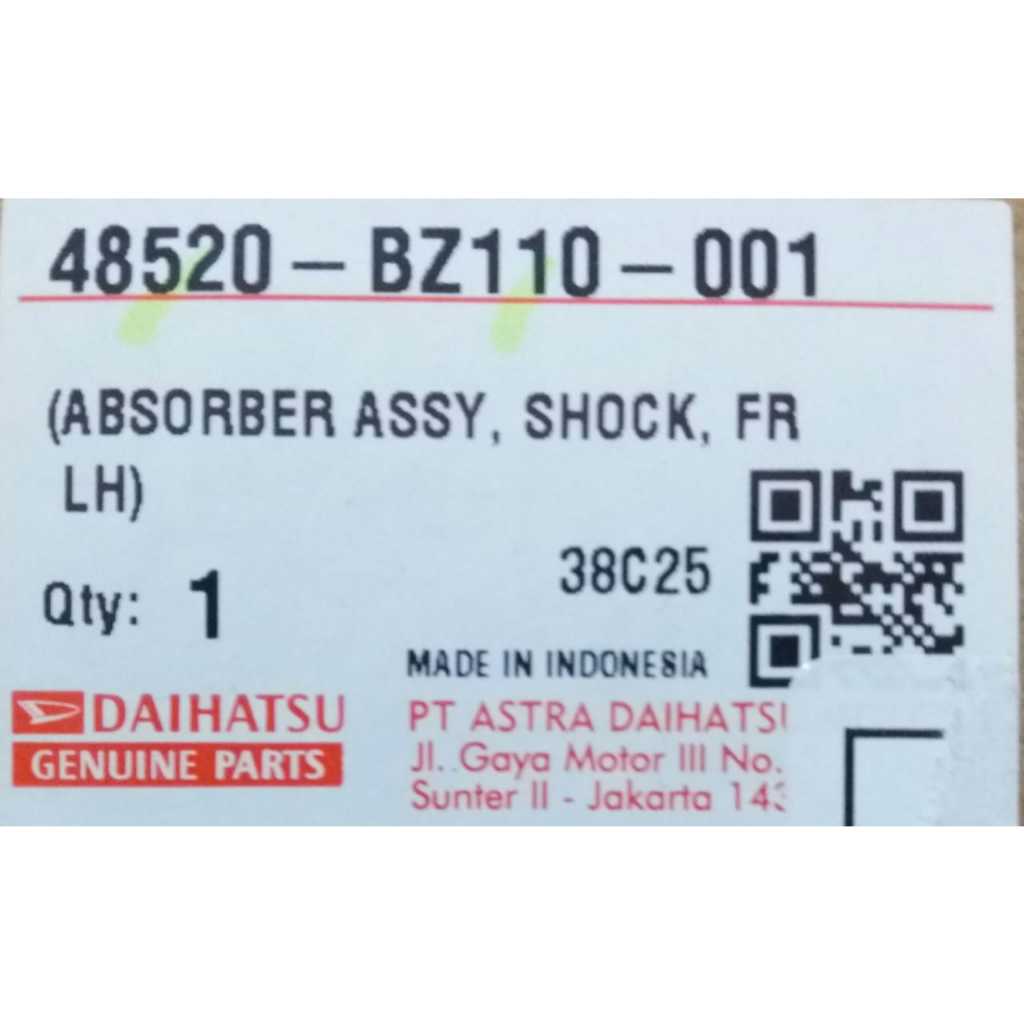 SHOCKBREKER DAIHATSU XENIA VVTI DEPAN KIRI / 48520-BZ110-001