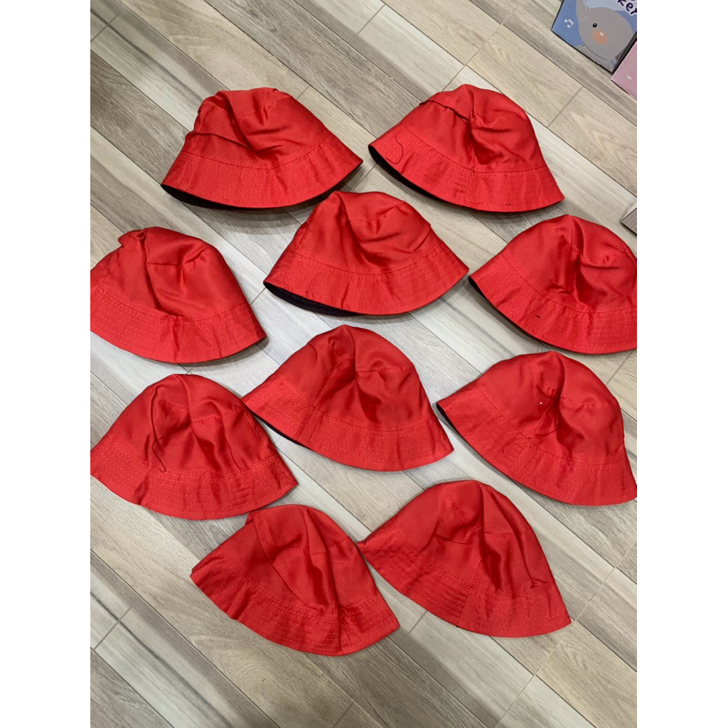 Makassar Red Bucket Hat | Topi Merah Anak