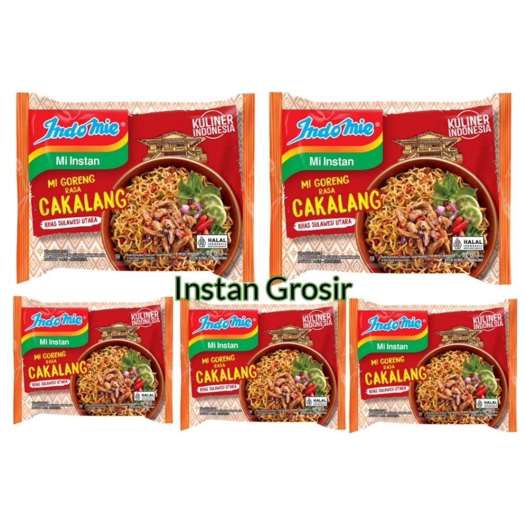 

Paket 5 Pcs - Indomie Mie Instan Goreng Rasa Cakalang isi 82 Gram