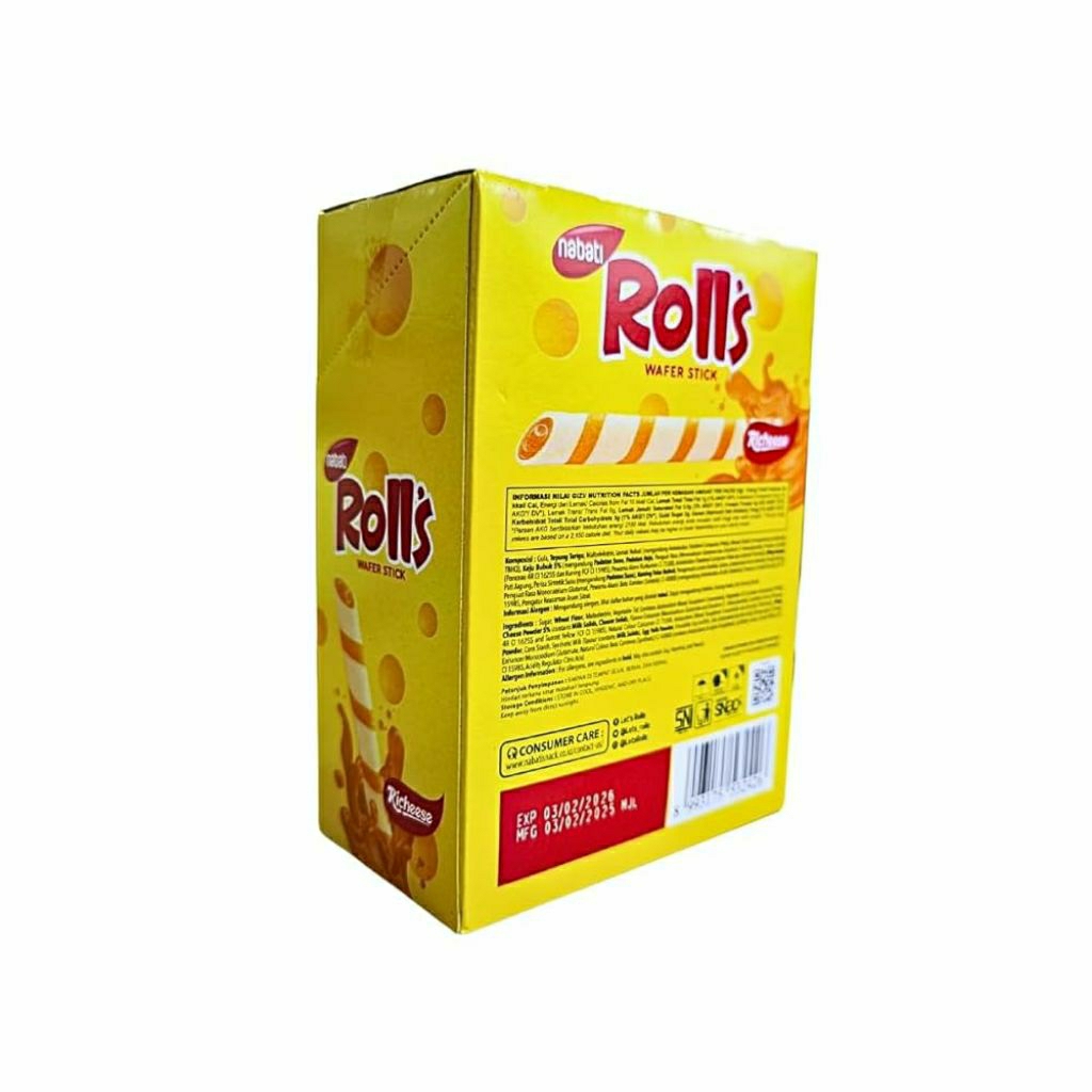

Rolls Keju / Coklat Nabati 1 Box isi 20 pcs