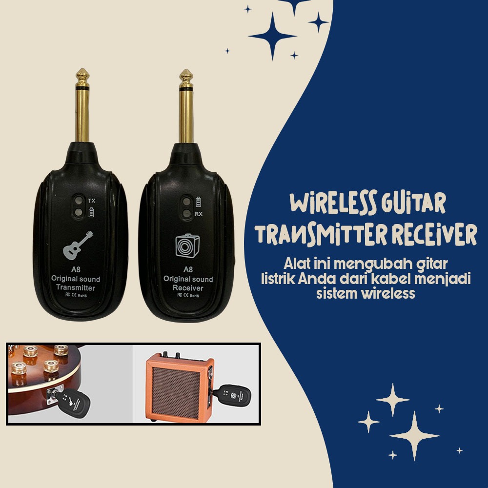 Jack Wireless Guitar Transmitter Receiver