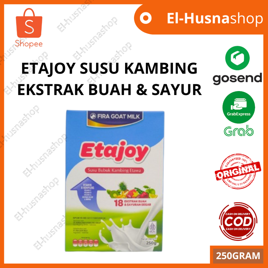 

Etajoy Susu Bubuk Kambing Etawa Ekstrak Buah Dan Sayuran 250gr Asli Original