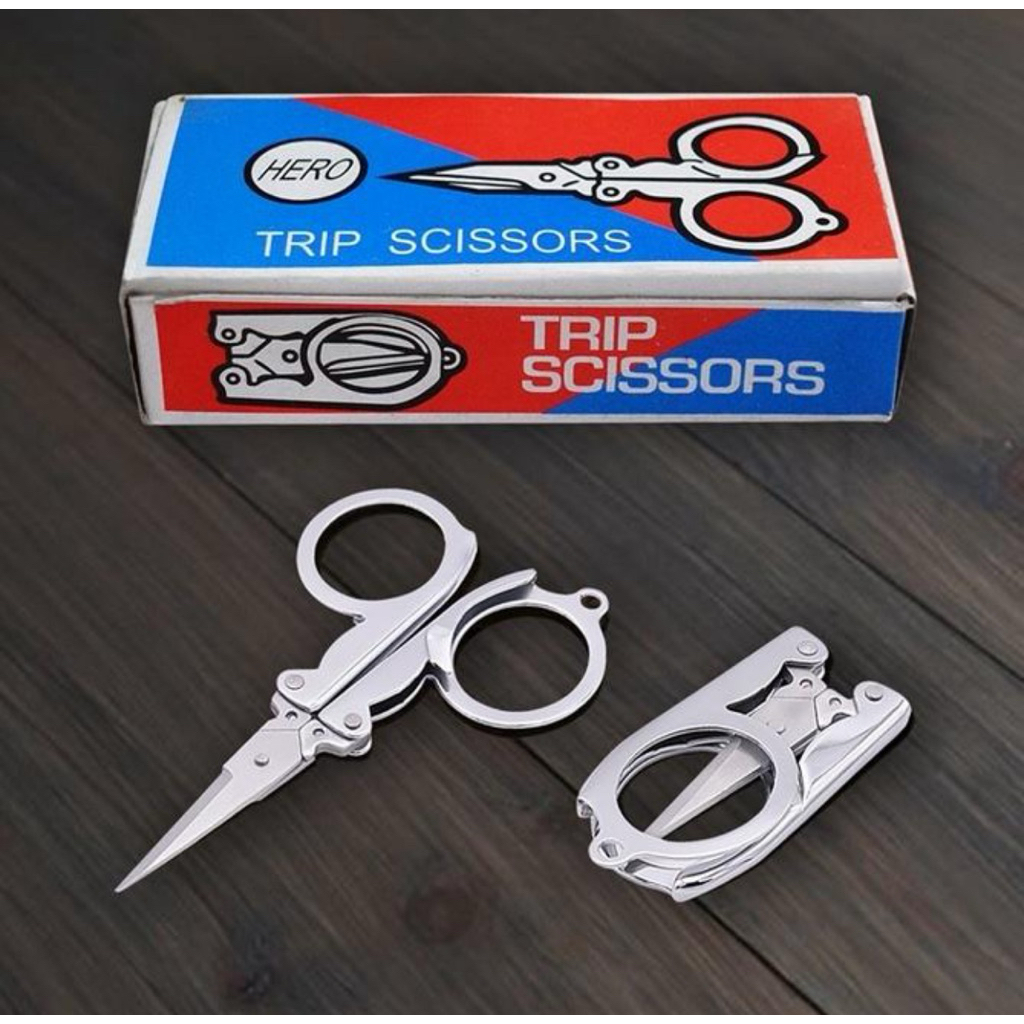 

( 3 Pc ) KENMASTER GUNTING BESI LIPAT 8 CM ( H800 ) KECIL HERO / TRIP HANDY METAL SCISSOR MINI SMALL