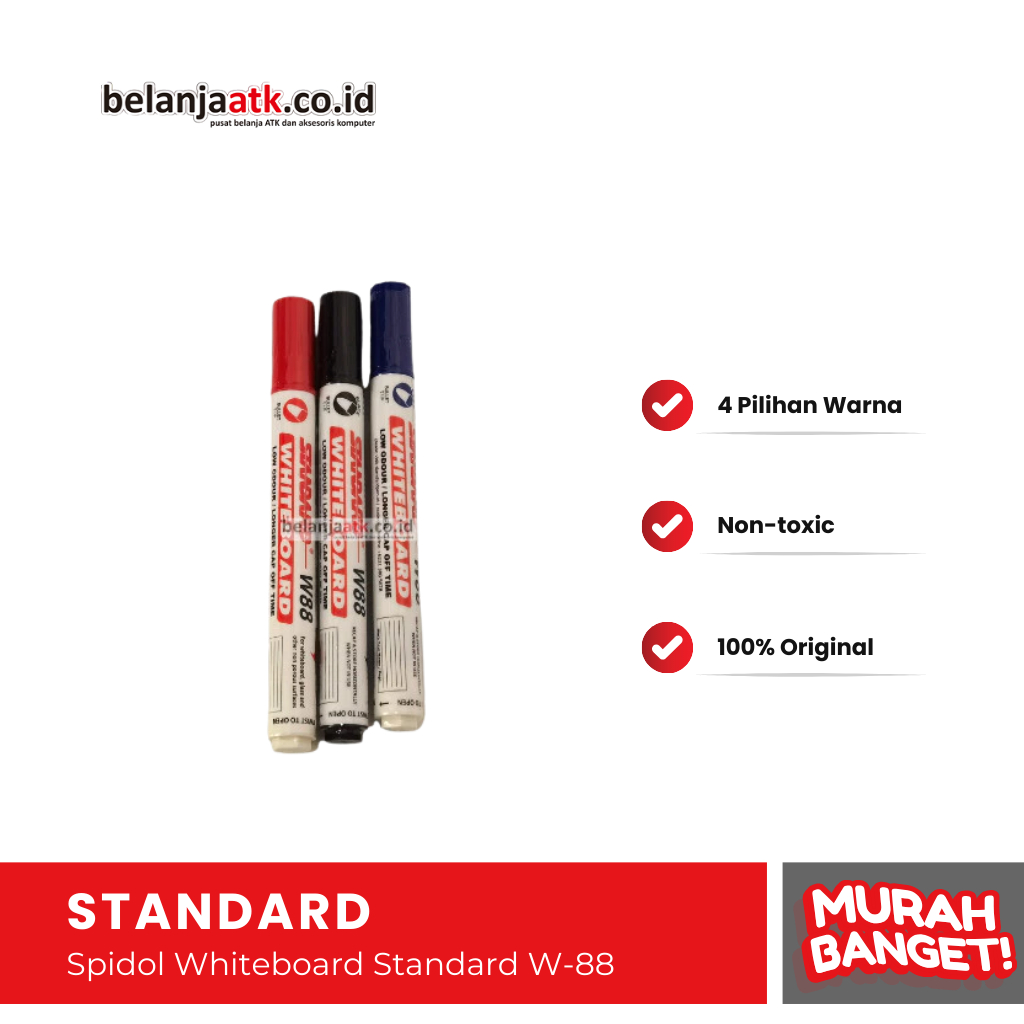 

Spidol Whiteboard Standard W-88 / Papan Tulis
