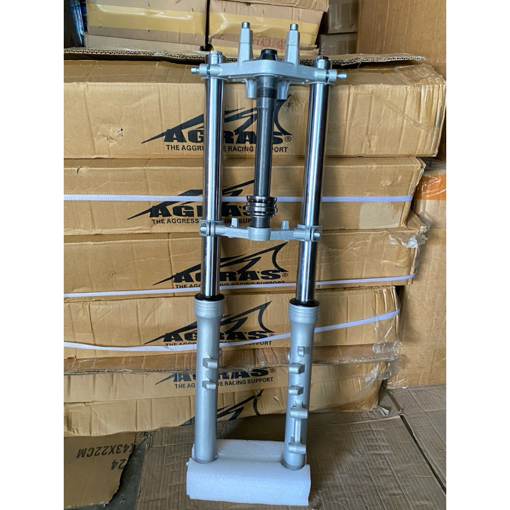 SHOCK DEPAN KAWASAKI NINJA R FULLSET ASSY SOK SKOK DEPAN PEREDAM KEJUL NINJA R IMPORT MERK AGRAS PNP