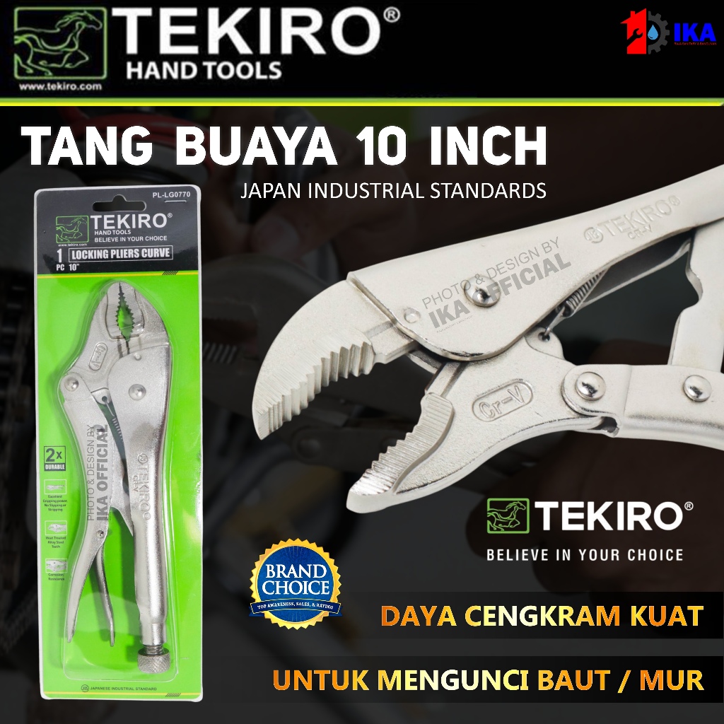 TANG BUAYA BENGKOK 10" ORIGINAL TEKIRO PL-LG0770 / TEKIRO TANG BUAYA BENGKOK 10 INCH / TANG BUAYA /