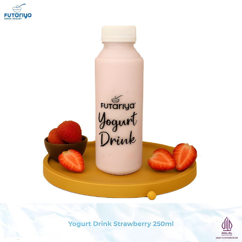 

FUTARIYA Yogurt Drink Strawberry 250ml - Live Active Probiotics Yogurt, Low Calorie