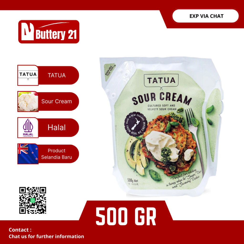 

TATUA SOUR CREAM 500 GR/SOUR CREAM TATUA/BAHAN KUE SOUR CREAM/TATUA KRIM ASAM