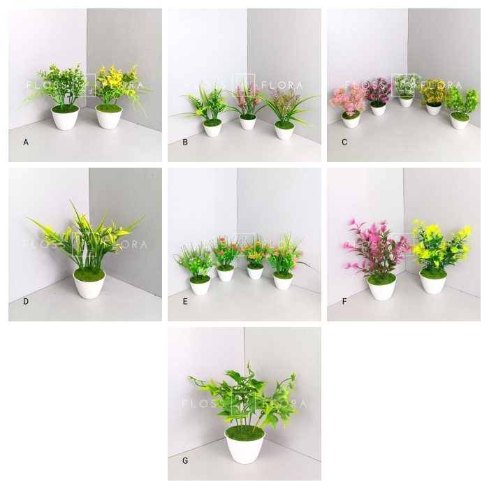 Tanaman Hias Artificial / Pot Tanaman Bunga Hias Artificial / Pot Tanaman Hias