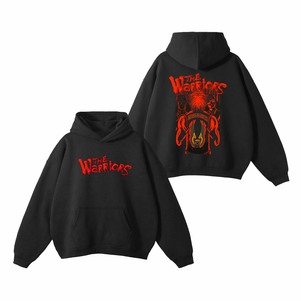 The Wasnas Hoodie The Warriors Red Art Bahan Fleece