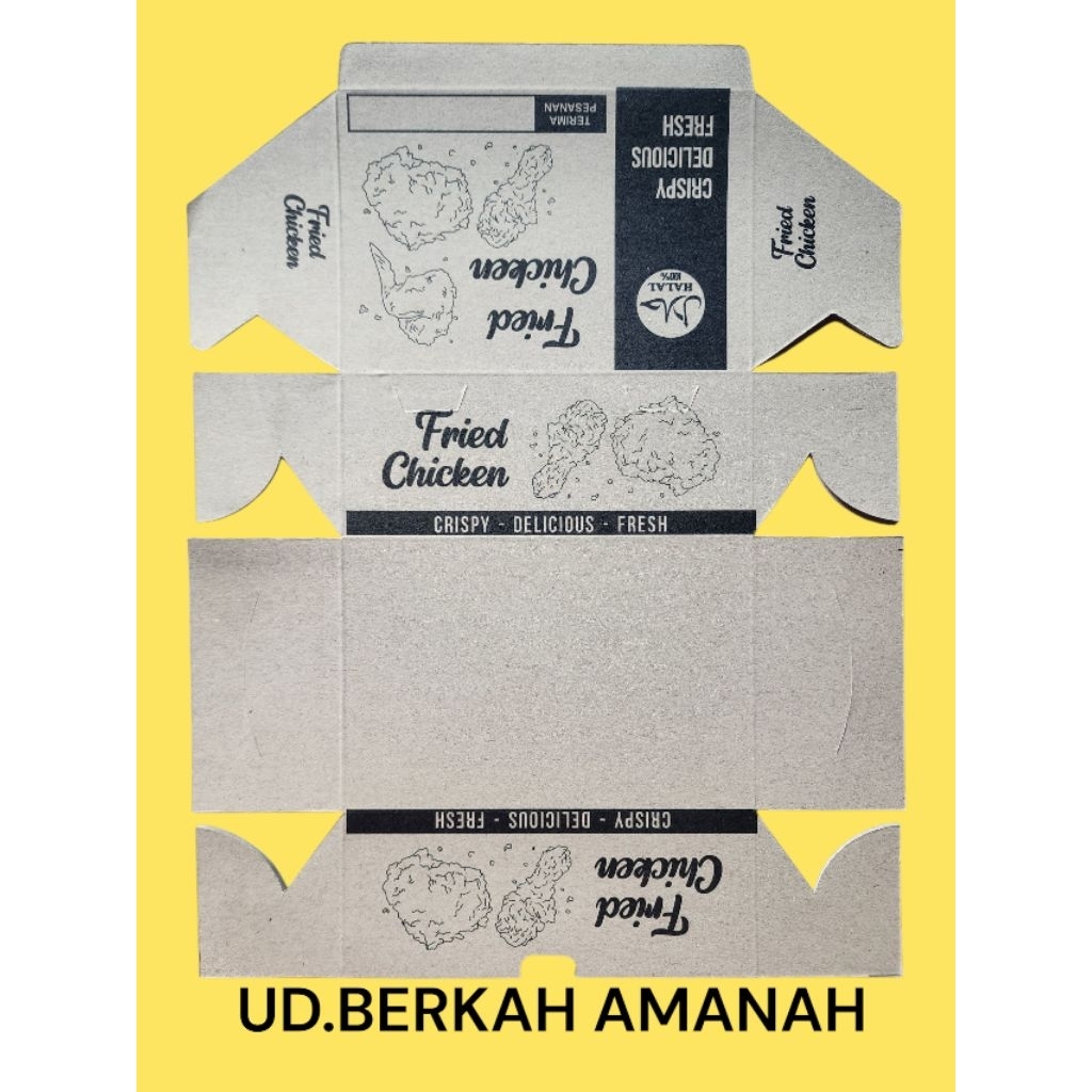 

KARDUS BOX FRIED CHICKEN/BUNGKUS FRIED CHICKEN/KEMASAN FRIED CHICKEN
