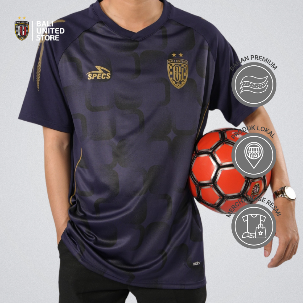 Bali United Jersey Training Deep Blue GK Away Official 2025 Official Original Biru Gelap Navy