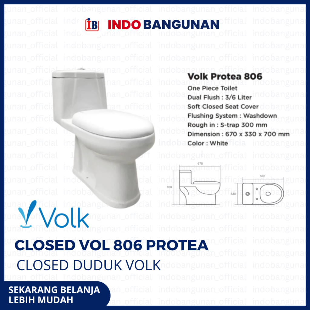 CLOSED / KLOSET DUDUK VOLK PROTEA 806