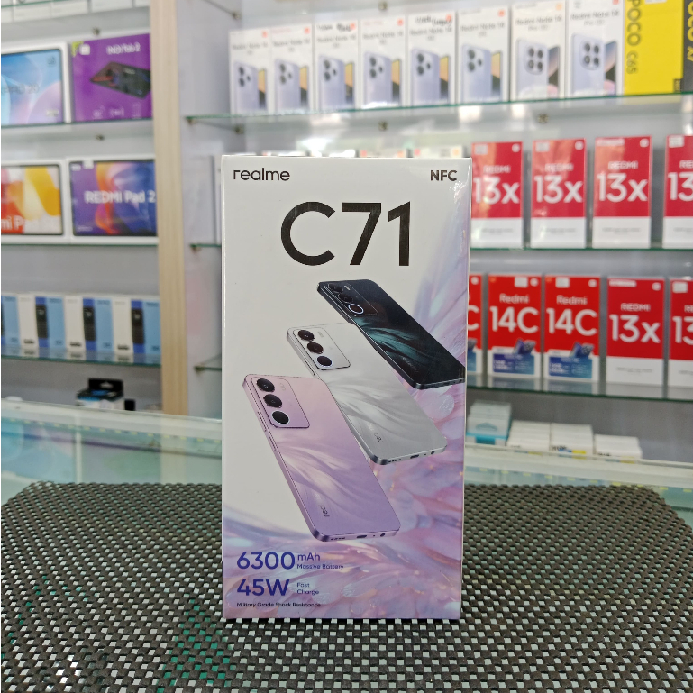REALME C71 RAM 4+8/128 | 6+12/128 | 8+16/128 | 6300 BATERAI  | NFC |  IP64 Dust & Water Resistance