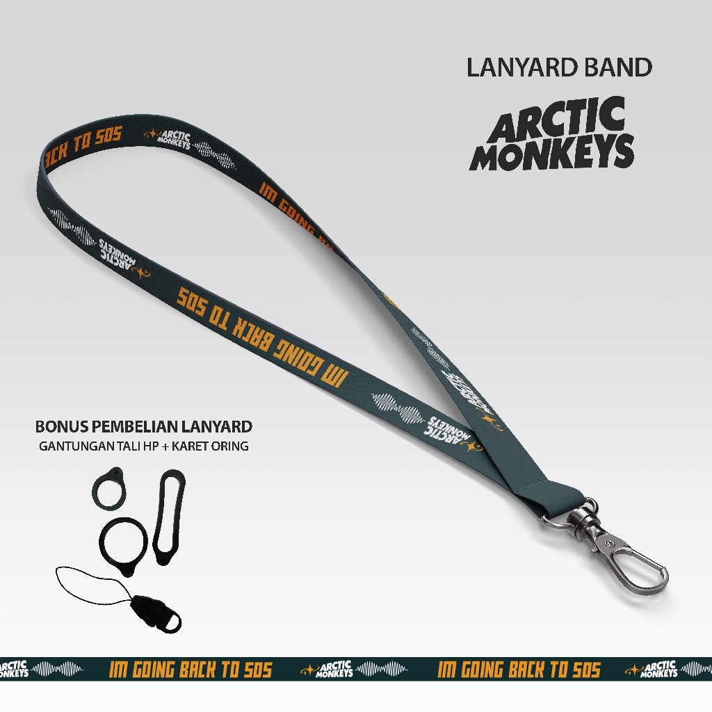 

Arctic Monkey - Lanyard | Gantungan Id Card | Tali Lanyard | Lanyard Arctic Monkey | Id Card | Lanyard Band 1.5cm