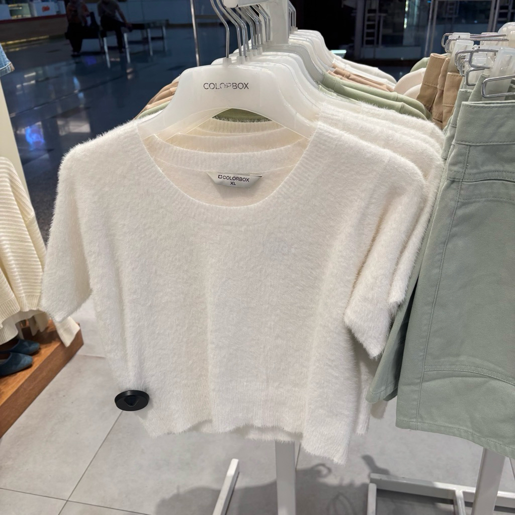 sweater fleece bulu lengan pendek colorbox sale