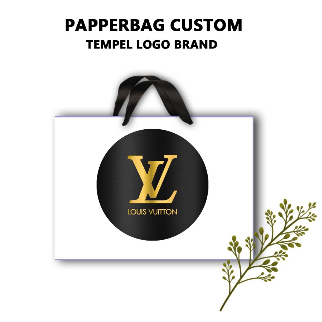

[1PCS] PAPPERBAG TEMPEL LOGO BRAND//FREE DESAIN // FULL COLOUR//