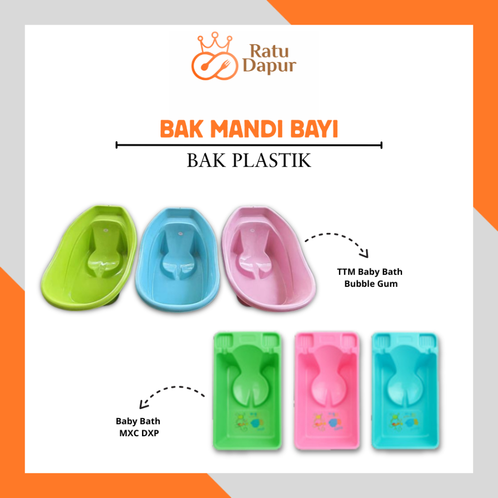 Bak Mandi Bayi Plastik Alas Mandi Bayi / Baby Bath Tub Bak Mandi Bayi Plastik Tempat Mandi Bayi - RD