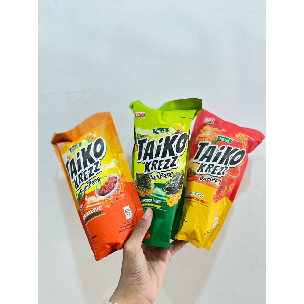 

Taiko Krezz guripang pouch 28gr (sweet spicy / pedas daun jeruk / rumput laut / sapi panggang)