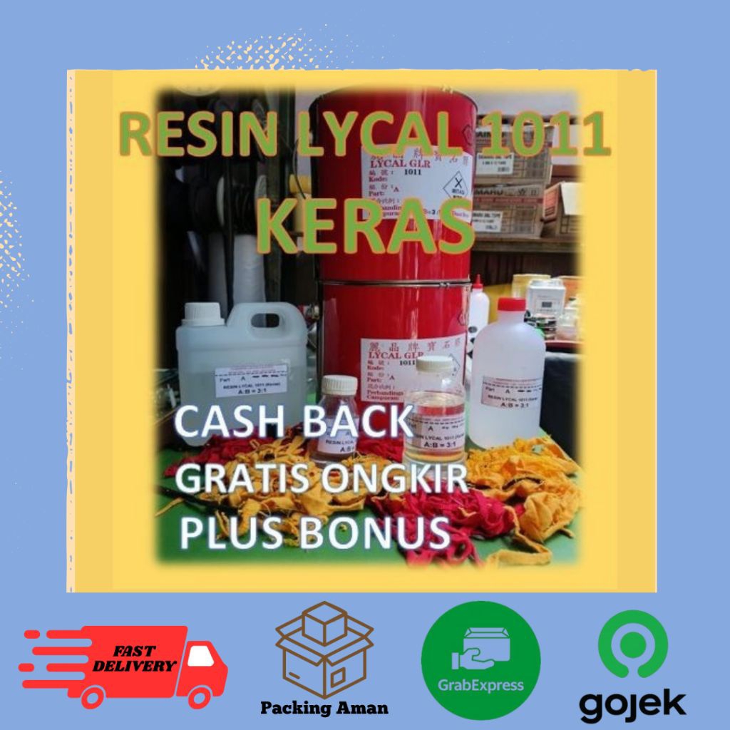 

Resin Bening Lycal Lical 1011 Keras Hard ; 1 Kg