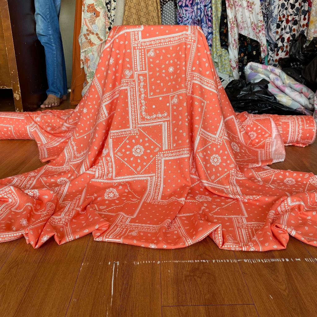 Bahan kain katun rayon viscose premium motif etnik batik terbaru best seller viral