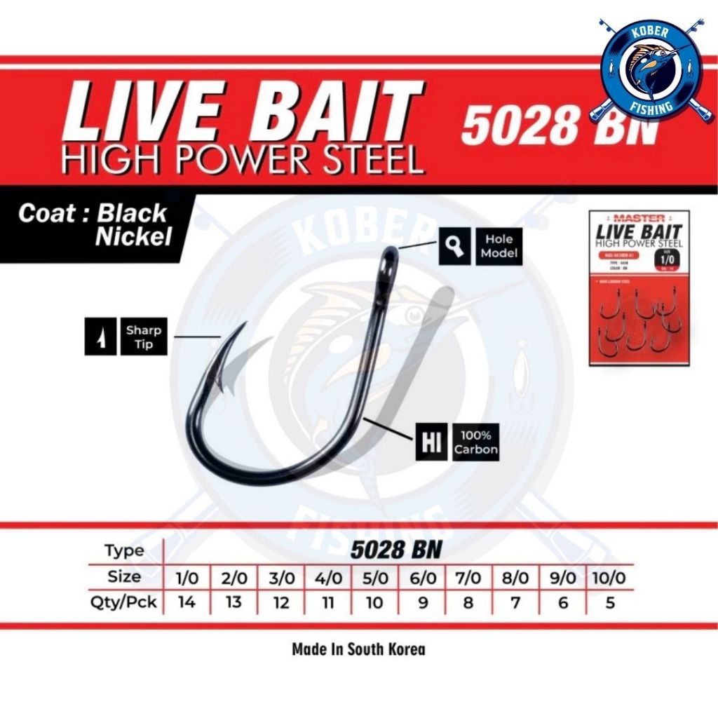 MATA KAIL MASTER LIVE BAIT HOOK MADE IN KOREA