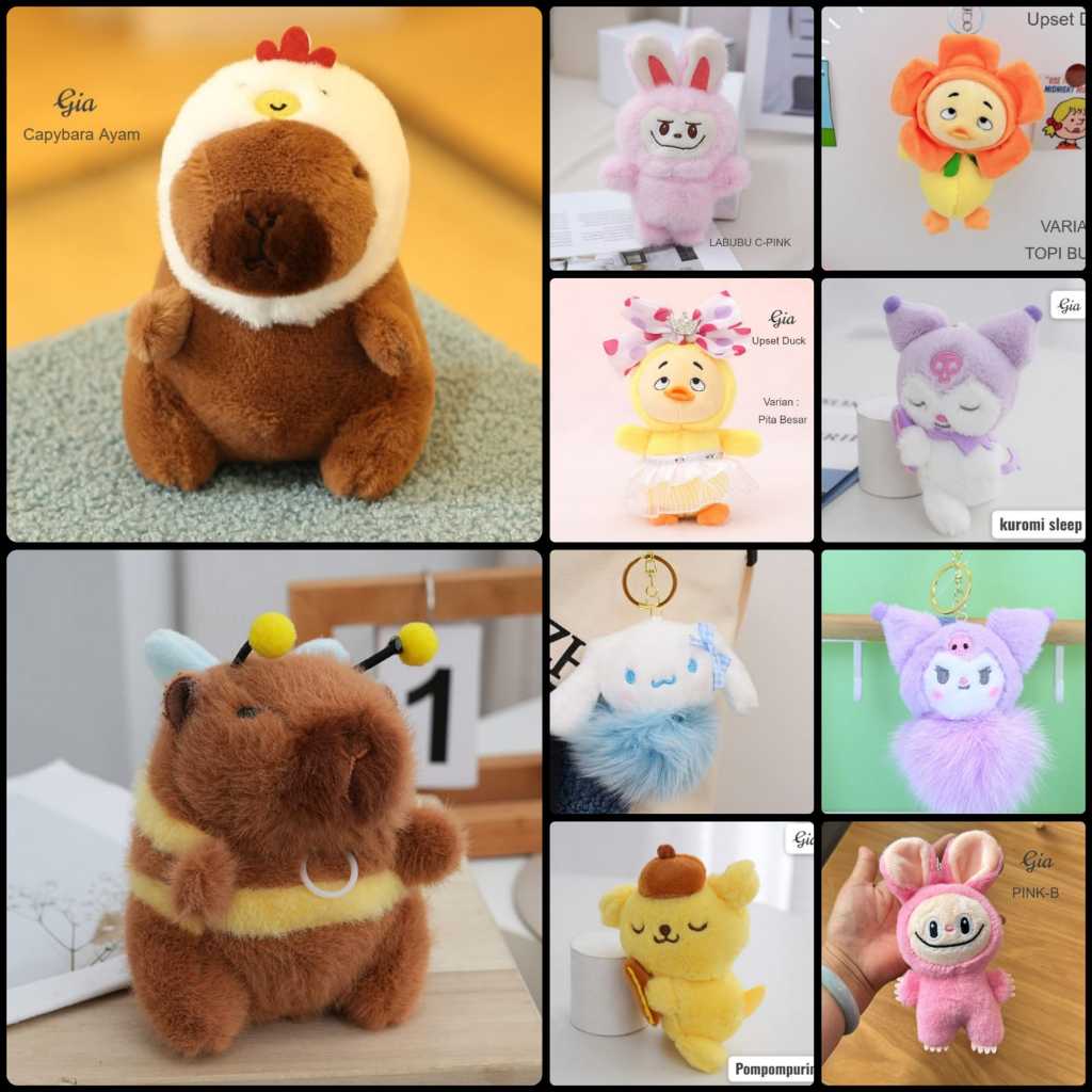 GM - GANTUNGAN TAS BONEKA CAPYBARA | GANCI GANTUNGAN KUNCI CAPIBARA | BONEKA CAPYBARA | CAPY BARA | 