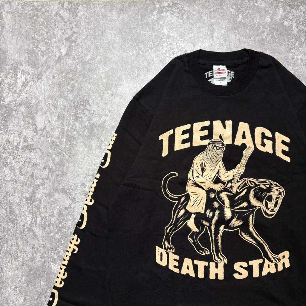Long Sleeve Teenage Death Star - FUKK SKILL (HITAM)