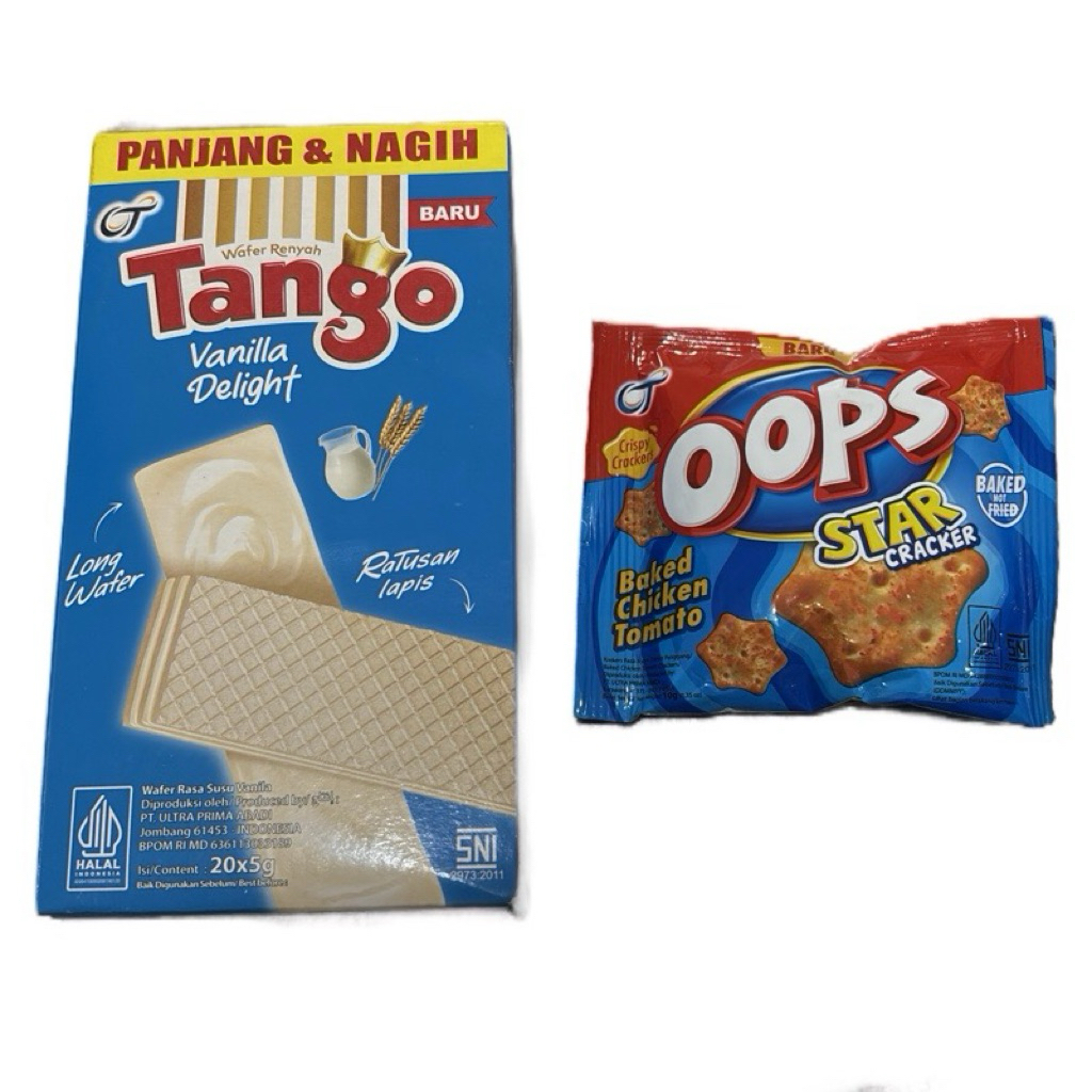 

(C2) Combo Hemat 1box Tango 20x5g & oops baked chicken tomato 1pcs