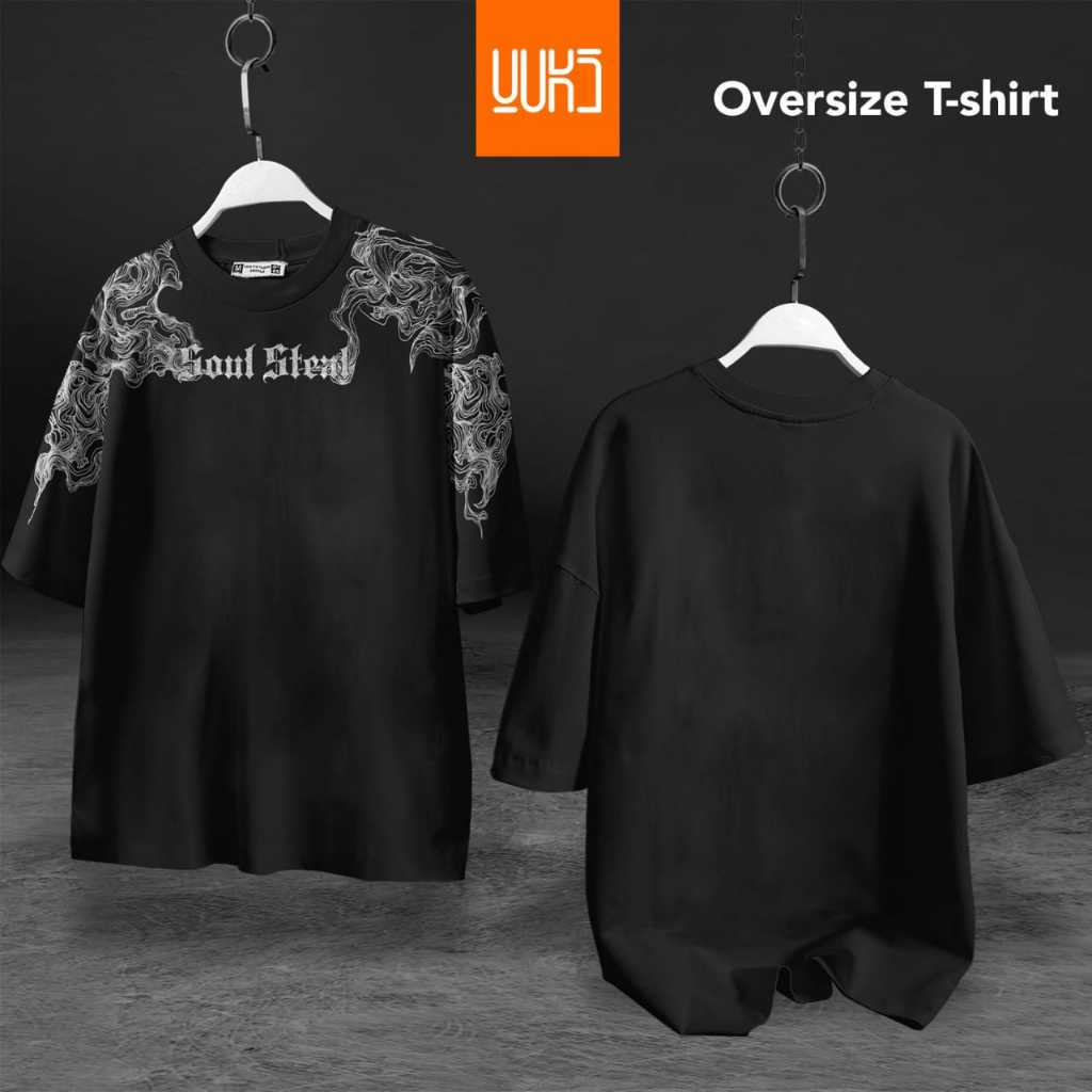KAOS OVERSIZE SOUL STEAL COTTON COMBED 24S YUKS OFF UNISEX PRIA WANITA KAOS DISTRO KOREA JAPAN STYLE