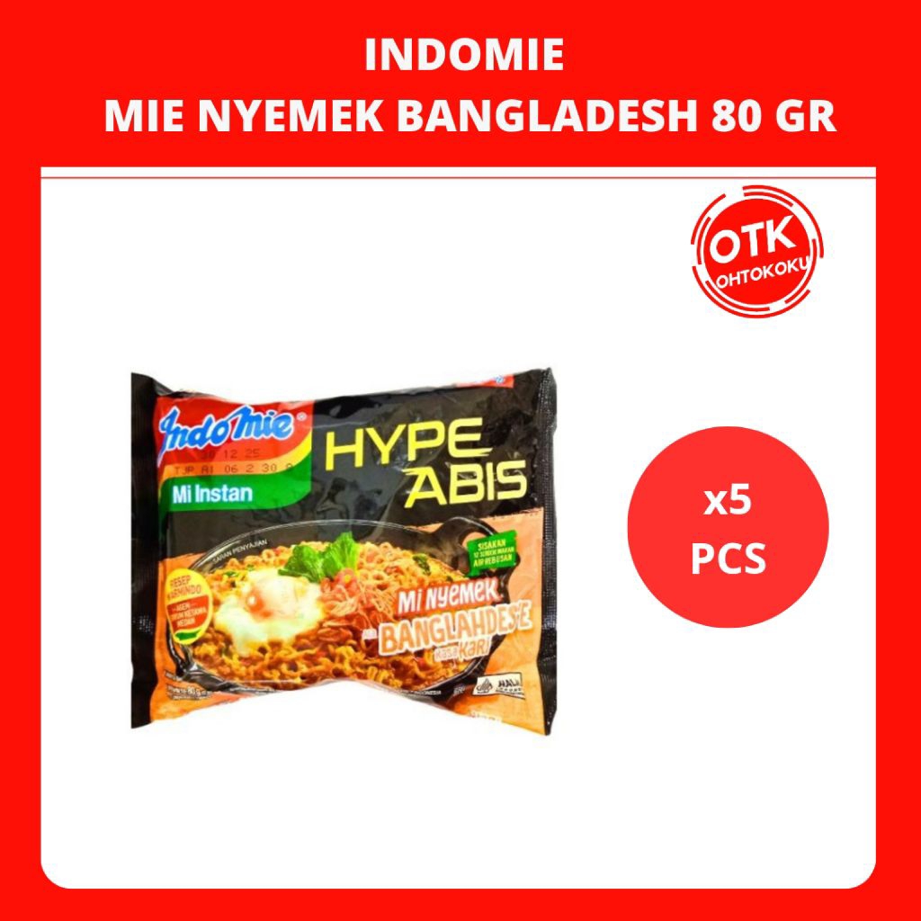 

Indomie Mi Instan Nyemek Bangladesh 80 gr x 5 pcs
