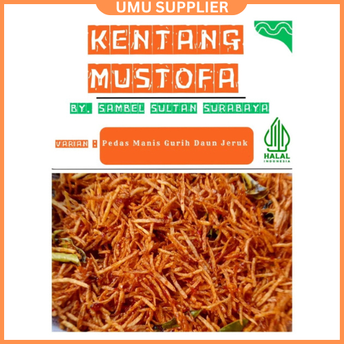 

(UMU SUPPLIER) SANJI KENTANG MUSTOFA PREMIUM KEMASAN INCIP POUCH ISI 35GR BY SAMBEL SULTAN SURABAYA