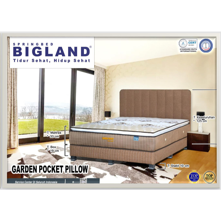 Bigland Kasur Springbed ORI tipe GARDEN Pocket Pillow