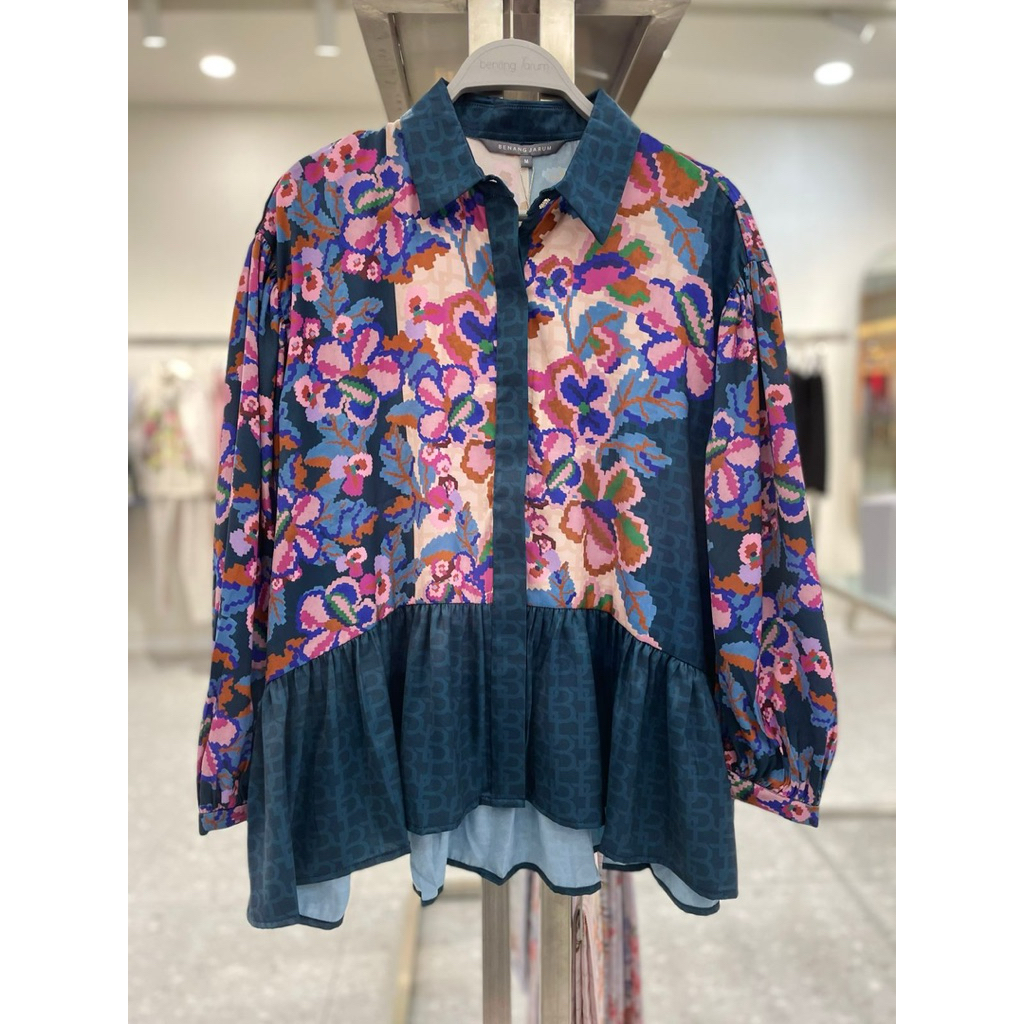 Eclora Ruffle Shirt Benang Jarum