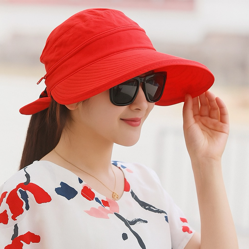 TOPI WANITA ANTI UV / Topi anti panas perempuan sintong besar