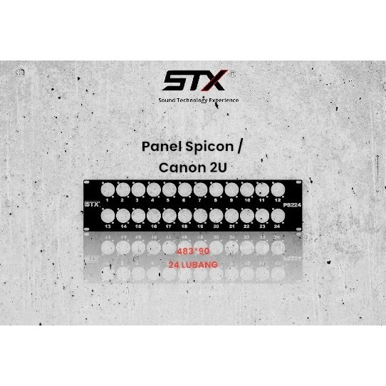 STX - TERMINAL : Panel Speacon/Canon 2U/24 Lubang