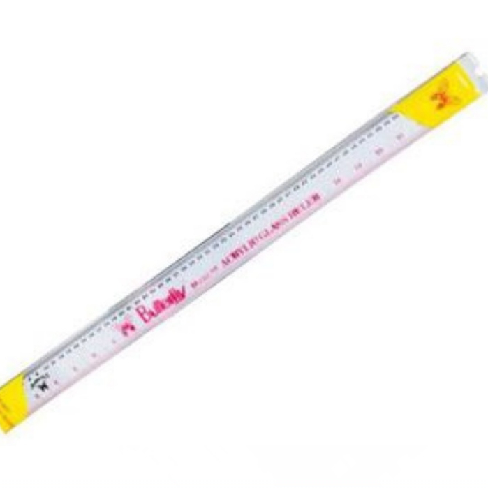 

BUTTERFLY Penggaris Mika Plastik 100 cm Merk Butterfly