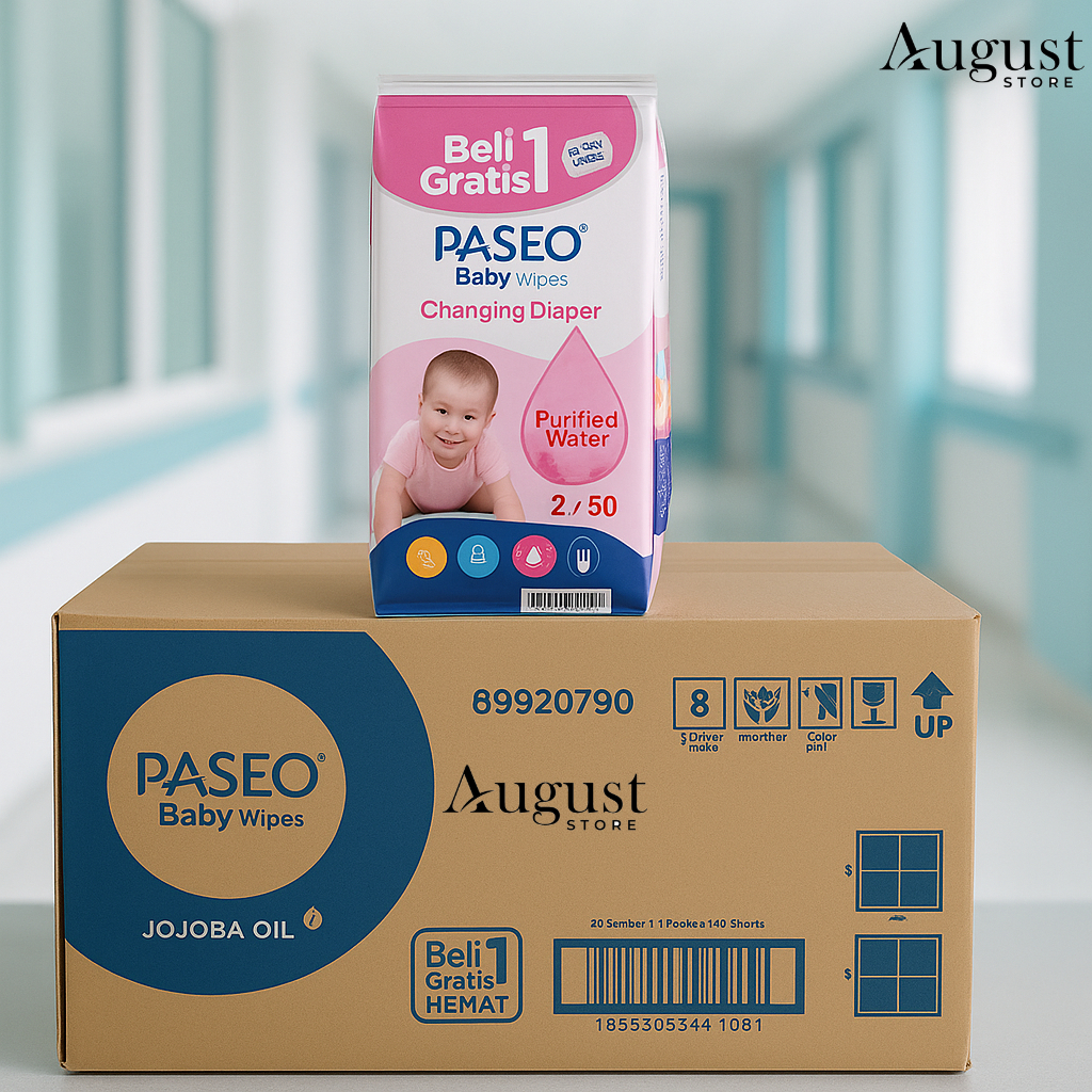 [1 DUS] Tissue Paseo Baby Wipes Isi 50 Sheets / 2 Ply / Tissue Basah / Tissue Paseo Jojoba / Tissue 