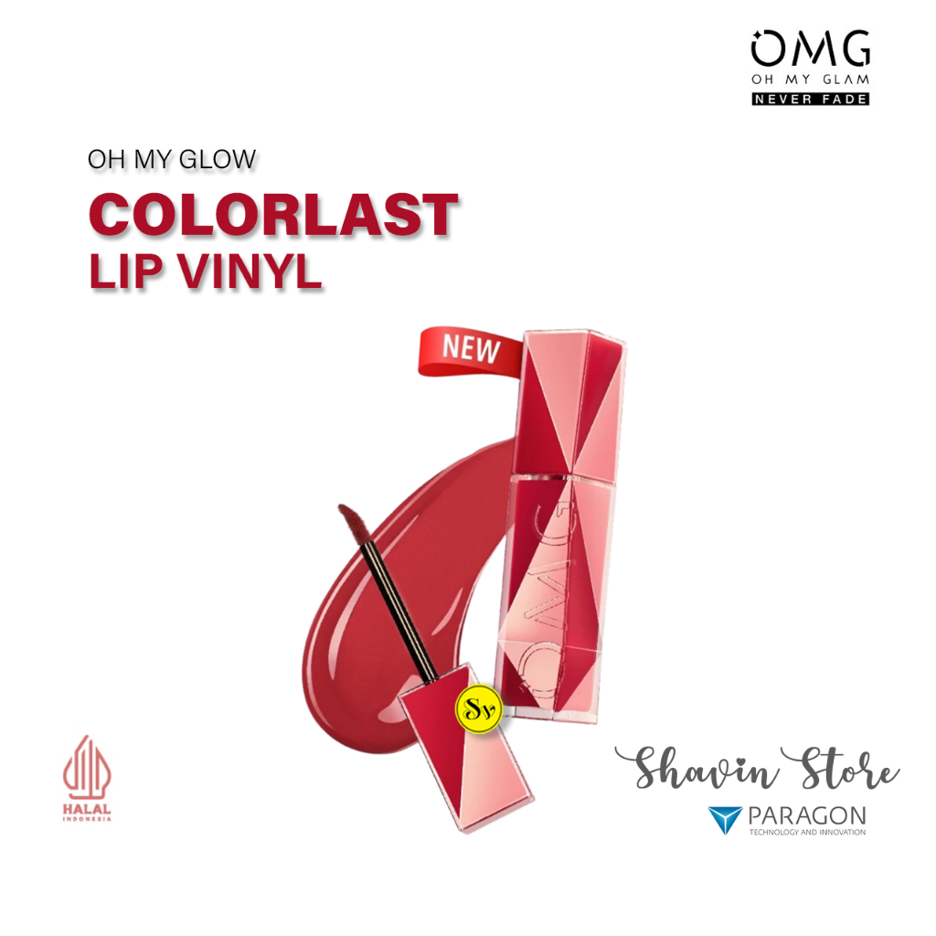 OMG Oh My Glam Colorlast Lip Vinyl - Lipstik Cair Makeup OMG Original BPOM Bibir Waterproof Liquid