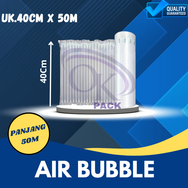 

INFLATABLE AIR BUBBLE 40cm X 50m Cushion Wrap Fo-Air / Bubble Wrap Angin Tebal Roll / Poly Air Bubble