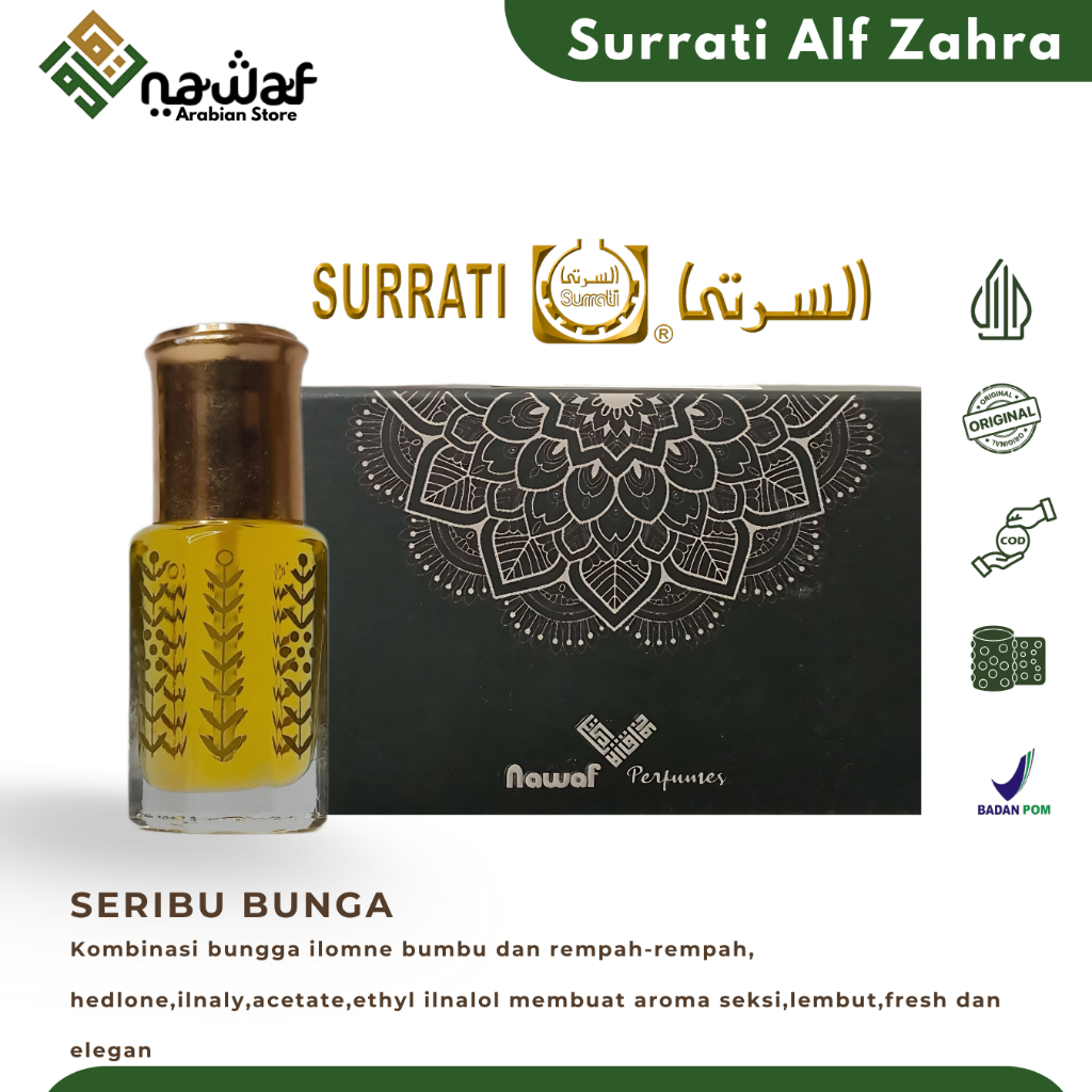 Parfum ALF ZAHRA SERIBU BUNGA | Parfum Surrati | Surrati Perfumes | Bibit Minyak Wangi