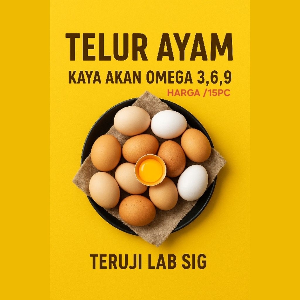 

Telur Ayam Omega 3 15pc Murah Khusus Bandung Cimahi
