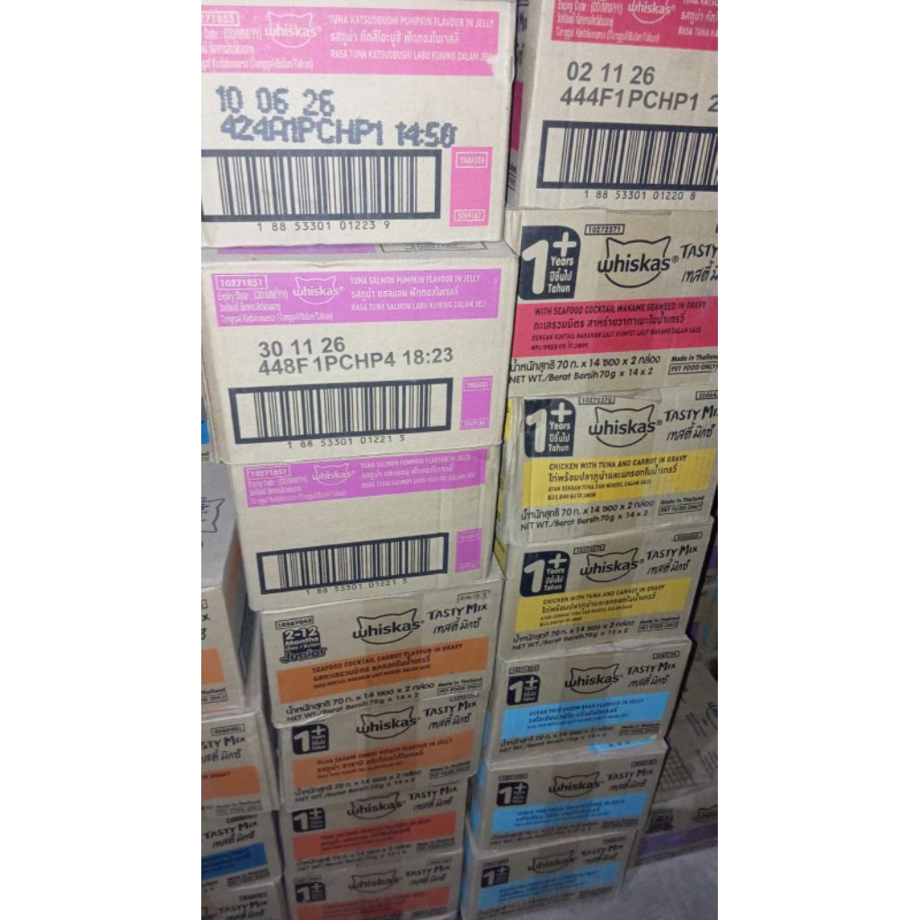 WHISKAS TASTY MIX POUCH DUS (ISI 28)