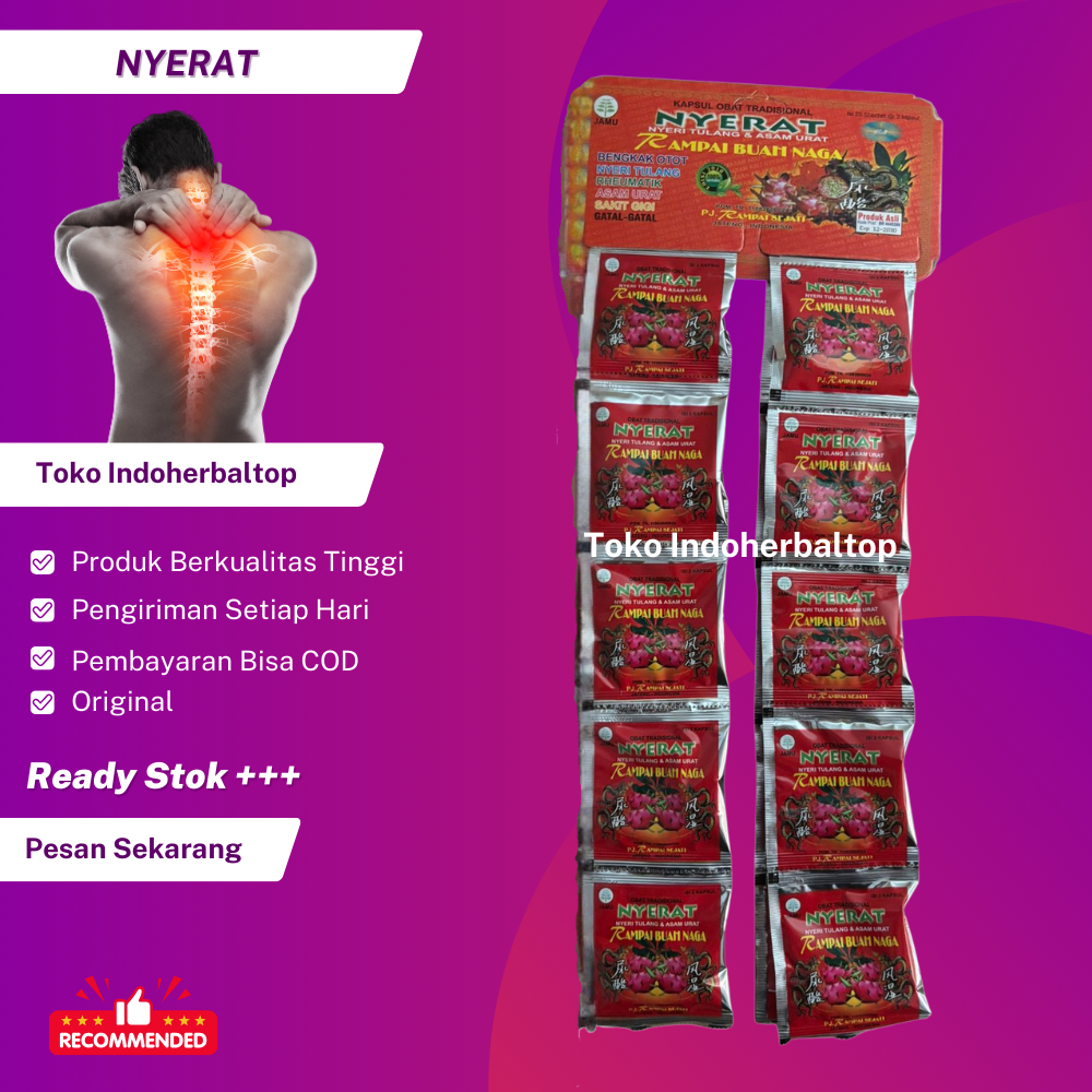 

Kapsul Nyerat Original 1 Renceng Isi 20 Sachet