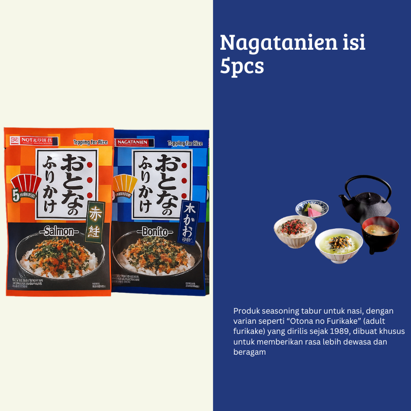 

Nagatanien Otona no Furikake Bonito Salmon Wasabi / Abon Tabur Jepang