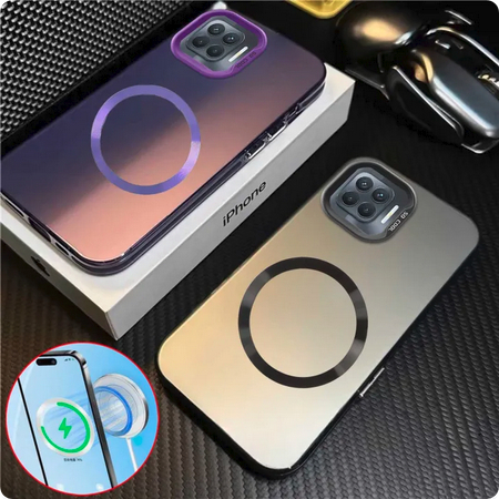 Case Oppo Reno 4F MAGSAFE IMD Matte Plate Aurora Casing Magnetic Wireless Cover